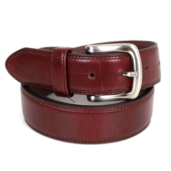 IZOD BROWN GENUINE LEATHER 1 3/8"Wd STITCH CASUAL DRESS MEN'S BELT Sz 38/95 (B86 - Picture 7 of 14